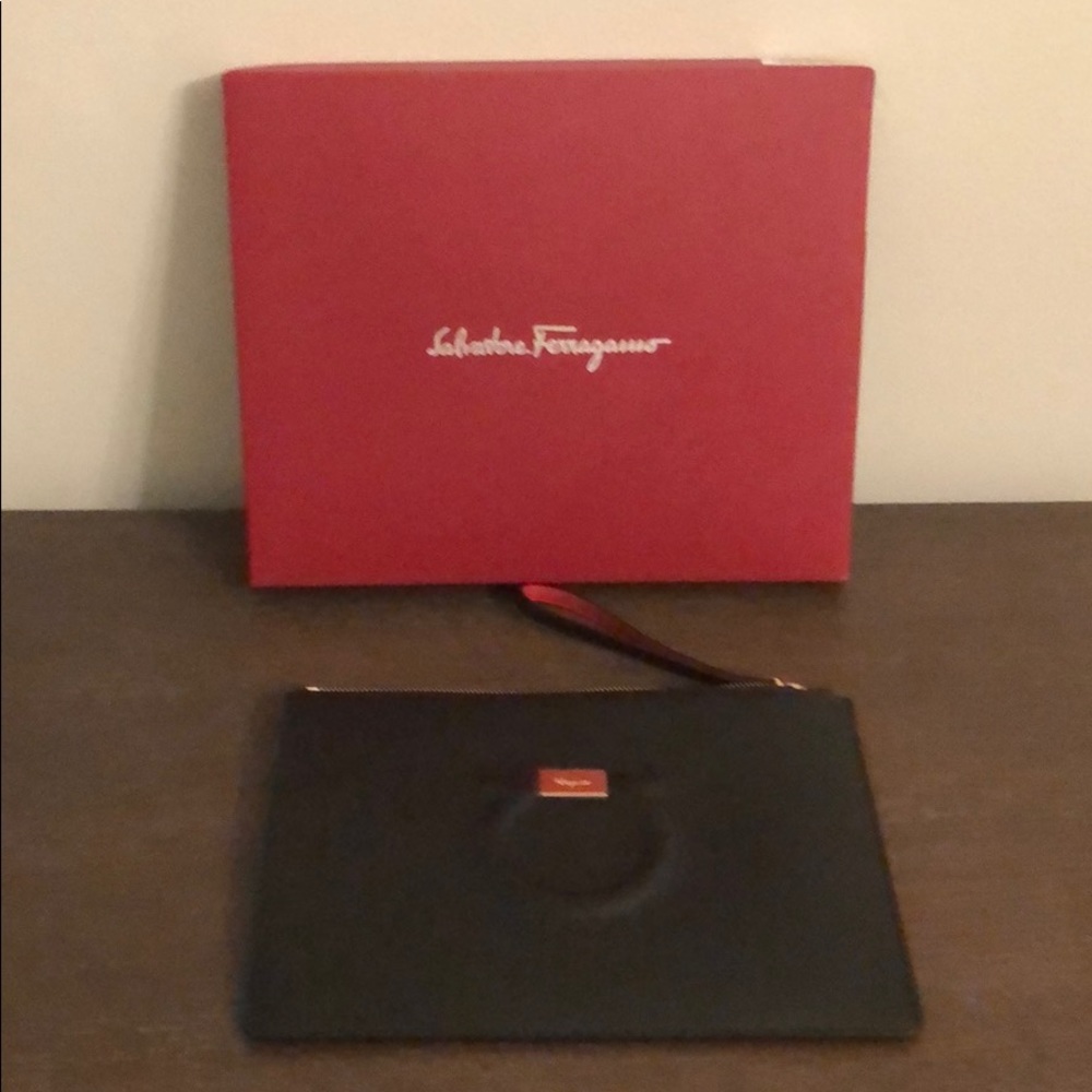 Salvatore Ferragamo Leather Wristlet/Clutch